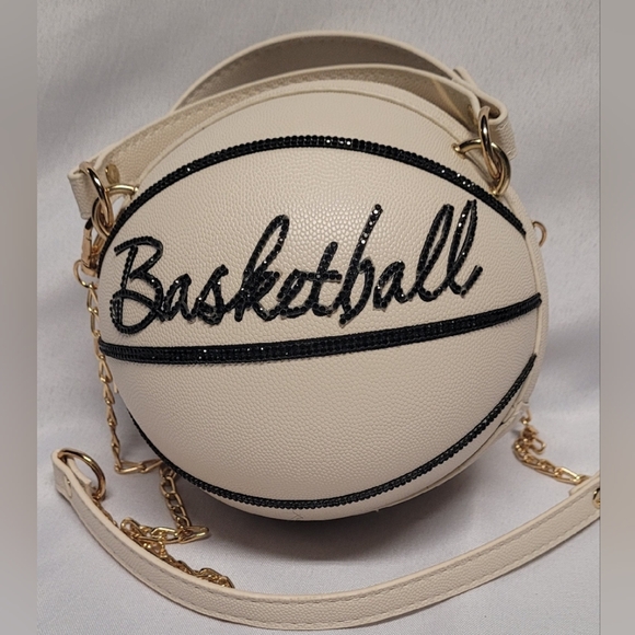 White Basketball Handbag